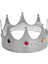 Gümüş Renk Yetişkin Çocuk Uyumlu Kral Tacı Kraliyet Tacı 60 cm 2