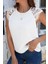 Bisiklet Yaka Dantel Detaylı Ithal Krep Bluz - Beyaz 1