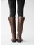Trok Detaylı Rahat ve Şık Geniş Baldır Uygun Kadın Çizme TMD2025501 5