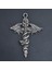 Gotik - Kılıç Yılan Yarasa Gümüş Kaplama Kolye Ucu 1
