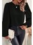 Sırtı Bağlamalı Ithal Krep Bluz - Siyah 3