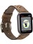Apple Watch Uyumlu Deri Kordon Vigo 42-44-45MM G2 Kahve 5