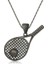 925 Ayar Gümüş Tenis Raketi Unisex Gümüş Kolye T4480 (972972) 1