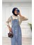 Etekli Salopet Enzim Süper Taş Yıkama Buz Mavi D 2521 5