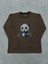Sevimli Panda Baskılı Pamuklu Unısex Uzun Kollu Tişört (Sweatshirt) 3