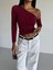 Omuz Detaylı Kollu Bluz Bordo F2336 3