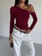 Omuz Detaylı Kollu Bluz Bordo F2336 4