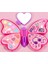 Pretty Pinky Kelebek Şekilli 4 Katlı Makyaj Seti Sürülebilir Simli Far ve Saç Tırnak Aksesuarları 1