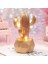 LED Işıklı Sevimli Kaktüs Dekoratif Masa Lambası Mini Biblo Gece Lambası-Gold 2