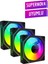 Supernova ile Uyumlu 3 Adet 6pın Argb Fan Hexagon Aynalı 6 Pin Kontrolcüye Bağlanan Fan Seti 1
