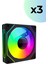 Supernova ile Uyumlu 3 Adet 6pın Argb Fan Hexagon Aynalı 6 Pin Kontrolcüye Bağlanan Fan Seti 3