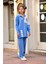 Kuş Gözü Triko Takım Mavi 3