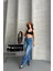 Baggy Süper Taş Bıyık Yıkama Mavi Jeans Pantolon D2007 5