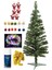 120 cm Yılbaşı Çam Ağacı Seti, LED Işık, Süsler ve Kar Spreyi Paketi 1