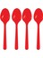 25 Adet Plastik Kaşık Kırmızı 1