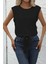 Sıfır Kol Bağlama Detaylı Krep Bluz Siyah 1