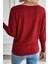 Bisiklet Yaka Incili Viskon Bluz - Kırmızı 3