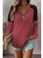 Uzun Kollu Fermuarlı Viskon Bluz - Pembe 1