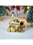 Metalik Gold Tren Yılbaşı Süsü 1