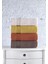 Cotton Box Plump 50X90 4'lü Havlu Seti Mercan Sarı Kahve Bej 1