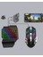 Mobil Gaming Oyun Seti 5in1 X8 Pro Çipset Rgb Klavye Mouse Telefon Tutucu 4