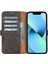 Apple iPhone 13 Pro Max Uyumlu Deri Cüzdanlı Kılıf Acı Kahve 5
