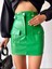 Önden Iki Cepli Deri Etek Yeşil H240040 4