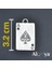 Maça As Poker İskambil Gümüş Kaplama Kolye Ucu 2