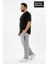 Erkek Büyük Beden Brooklyn Baskılı Rahat Kesim Lastikli Bel Paça Reçme Eşofman Altı SPR26EA952-2 1