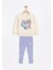 Çiçek Desenli Lila Kız Çocuk Takımı – Sweatshirt & Tayt Alt, 2–8 Yaş 1