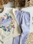 Çiçek Desenli Lila Kız Çocuk Takımı – Sweatshirt & Tayt Alt, 2–8 Yaş 3