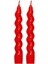 Yılbaşı 2&apos;li Twirl Glow Kırmızı Şamdan Mum Seti (18 Cm) 1