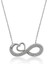 925 Ayar Gümüş Kalpli Sonsuzluk Kadın Gümüş Kolye PT2610090 (972972) 1
