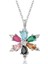 925 Ayar Gümüş Mix Taşlı Lotus Çiçeği Kadın Kolye T8408 (972972) 1