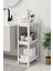 3 Katlı Banyo Raf Ünitesi (Peggy) Beyaz Banyo Düzenleyici Şampuanlık Havluluk Dolap(Beyaz) 2