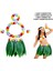 Yetişkin Hawaii Kostüm Seti - Yaprak Etek Hawaii Set - 5 Parça 1