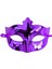 Mor Renk Kostüm Partisi Ekstra Parlak Balo Maskesi 15X10 cm 1