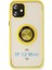 iPhone 12 Mini Kılıf Montreal Yüzüklü Silikon Kapak - Sarı 1