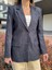 Çizgili Denim Blazer Ceket 2