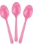 25 Adet Plastik Kaşık Pembe 1