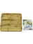 Kare 4 Bölmeli=3+1 Ahşap Bambu Servis Sunum Tepsi - Tahtası 20 x 20 x 1.4cm (5224) 1