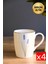 Porselen Natura Lavanta Kulplu Mug Kupa 9cm 220ML 4 Lü 1