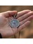Vegvisir Pusula - Viking Sembol Gümüş Kaplama Deri İp Kolye 5