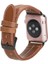 Apple Watch Uyumlu Deri Kordon 42-44-45MM Nm3-As2 Taba 2