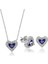 925 Ayar Gümüş Nazarlı Kalp Set ST1160043 (972972) 1