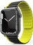 Apple Watch 42MM Mo-Wb1 Çift Renk Mıknatıslı Silikon Kordon - Siyah-Sarı 1
