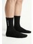 Erkek Supima Pamuklu Siyah Yarım Havlu Dikişsiz Spor Çorabı 3