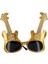 Altın Renk Rockn Roll Gitar Şekilli Parti Gözlüğü 15X15 cm (4940) 1