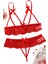 Özel Bölgesi Açık Kırmızı Fantezi Sütyen Külot Takımı 1