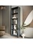 B3CONCEPT Modern Antrasit Kitaplık – 5 Raflı Ahşap Raflı Dekoratif Çok Amaçlı Düzenleyici Kitaplık 8